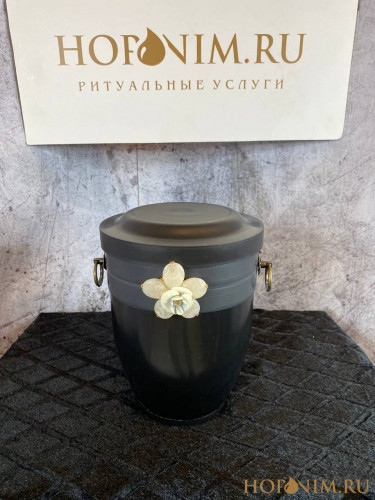 Урна для праха Цветок серый